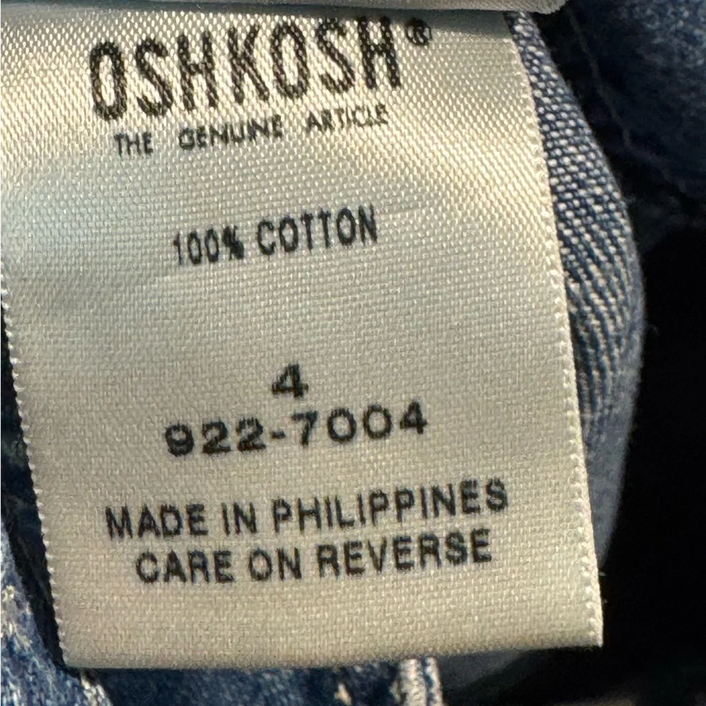Vintage OshKosh Vestbak Denim Overall Dress sz 4